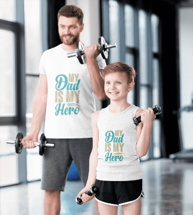 Exclusive Dad Is My Hero T-Shirt Collection: High-Quality Fabrics for Your Little Hero's Comfort!