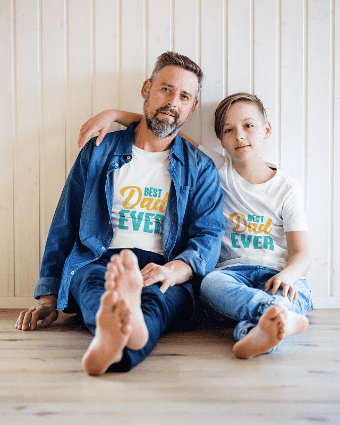 Best Dad Ever Father-Daughter Matching T-Shirt Set - Express Your Love in Style!