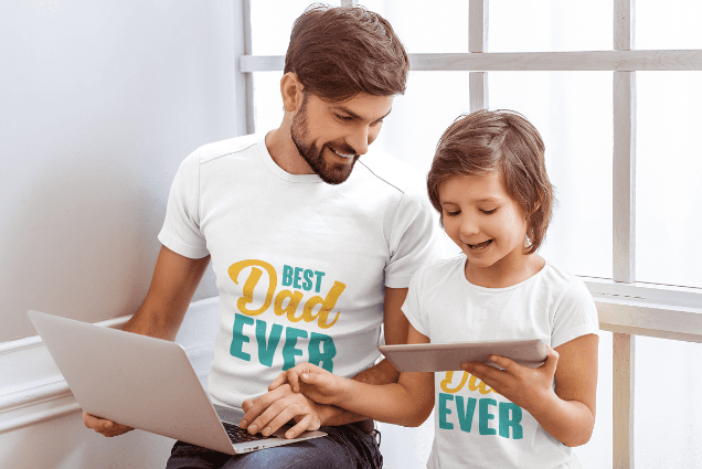 Best Dad Ever Father-Daughter Matching T-Shirt Set - Express Your Love in Style!