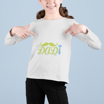 Mustache Dad T-Shirt for Girls: Comfortable and Fun Variety of Materials