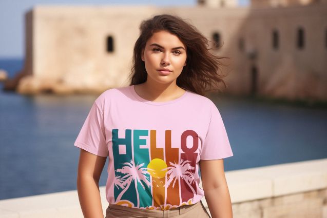 "Hello Summer" T-Shirt Collection: Embrace the Season in Style! Choose from a Variety of Materials and Vibrant Colors to Suit Your Mood!