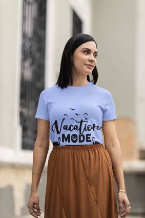 Vacation Mode On: Upgrade Your Style with Our Fun and Stylish T-Shirt Collection - Choose from a Variety of Materials and Colors!