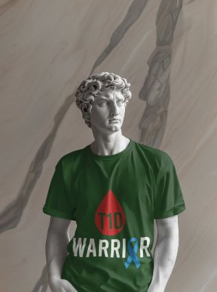 Spread Awareness with Style - T1D Warrior T-Shirt Collection: Choose Your Material & Color Today!