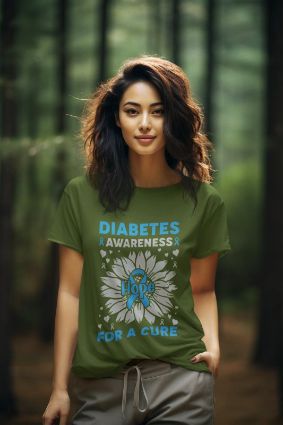 Diabetes Awareness Hope For A Cure T-Shirt - Choose Your Color and Material!