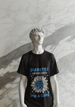 Diabetes Awareness Hope For A Cure T-Shirt - Choose Your Color and Material!