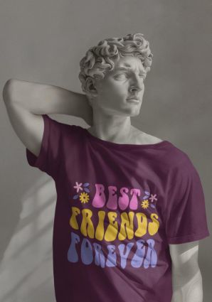 Best Friends Forever T-Shirt: Unite in Style with Our Array of Colors and Luxurious Materials!