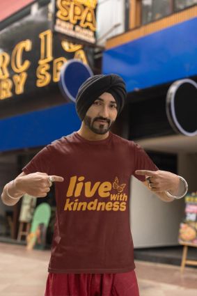 Spread Kindness Everywhere with Our 'Live With Kindness' T-Shirt - Choose from a Variety of Materials and Colors!