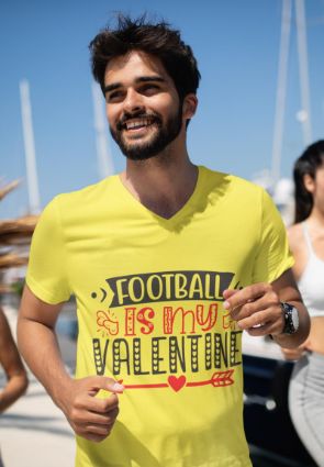 Declare Your Love for Football with Our 'Football is My Valentine' T-Shirt - Choose Your Style Today!