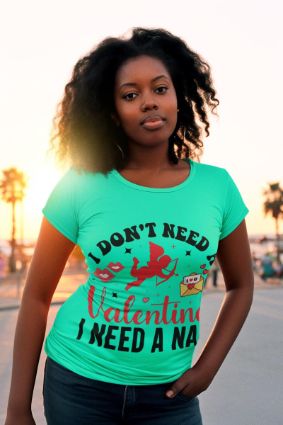 Get Cozy and Chuckle: 'I Don't Need a Valentine, I Need a Nap' T-shirt - Perfect For the Napping Enthusiast!