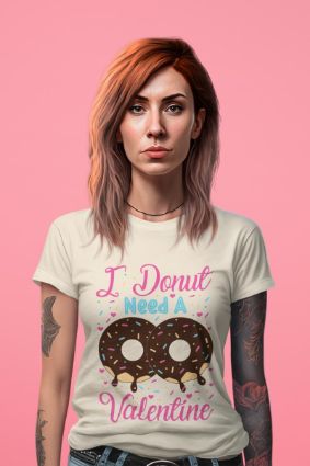 I Donut Need A Valentine Graphic T-Shirt - Persuasive sales technique