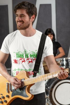 Unleash Your Festive Rockstar Spirit with Our 'Hawaiian Christmas' T-Shirt Collection!